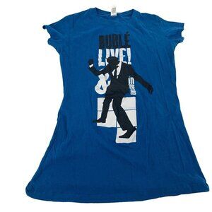 Michael Bublé Live Tee Shirt Blue Size Large Concert Tee